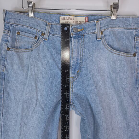 Levis 515 Jeans Womens 12L (34x34.5) Blue Nouveau Boot Cut Denim Stretch 2013 - Picture 12 of 13